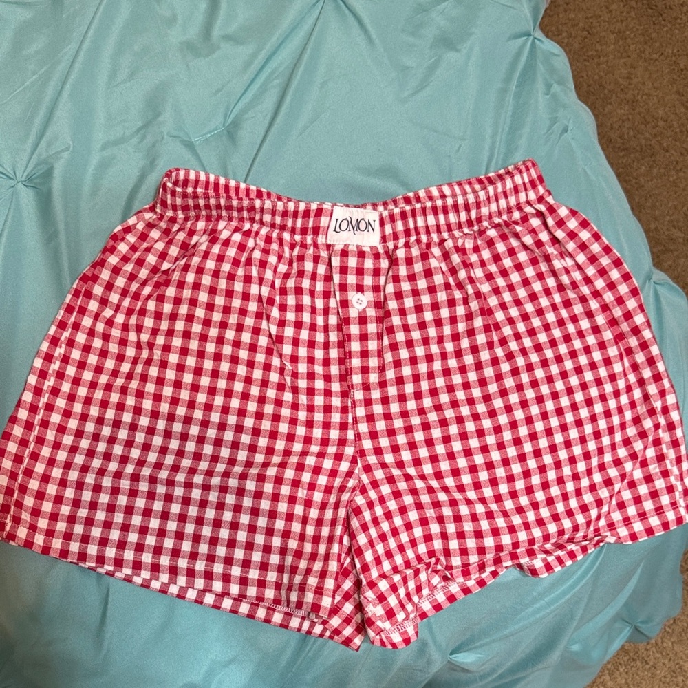 Oxo Red and White Checkered Women's Shorts